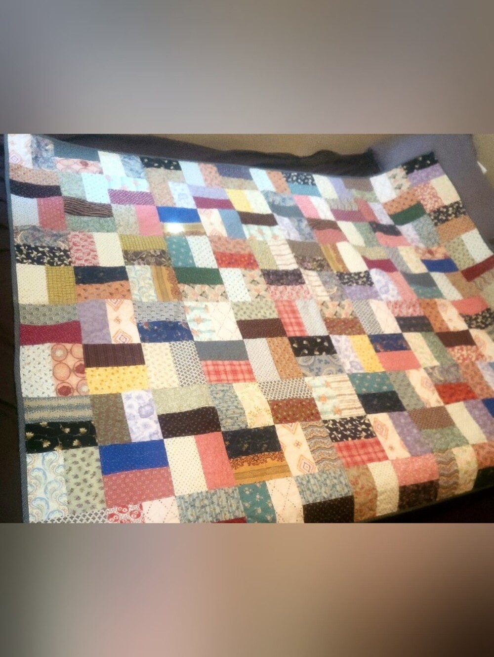 Handmade Multicolor Patchwork Quilt - Classic Cozy Throw